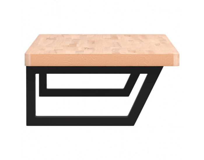 Sonata H Стенен рафт за мивка, стомана и масивно дърво бук