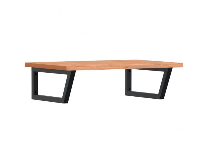 Sonata H Стенен рафт за мивка, стомана и масивно дърво бук