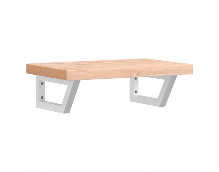 Sonata H Стенен рафт за мивка, стомана и масивно дърво бук