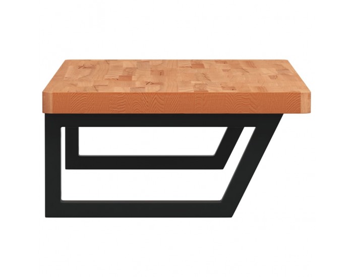 Sonata H Стенен рафт за мивка, стомана и масивно дърво бук