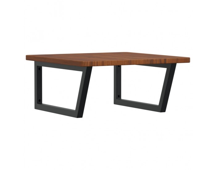 Sonata H Стенен рафт за мивка, стомана и масивно дърво дъб