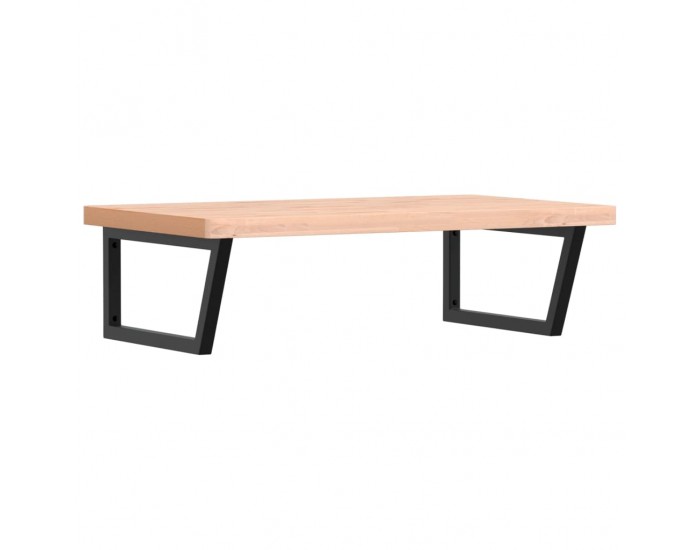 Sonata H Стенен рафт за мивка, стомана и масивно дърво бук