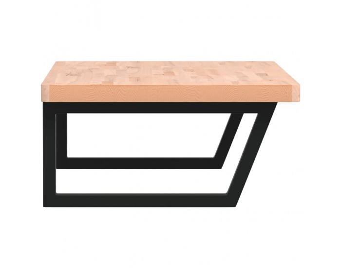 Sonata H Стенен рафт за мивка, стомана и масивно дърво бук