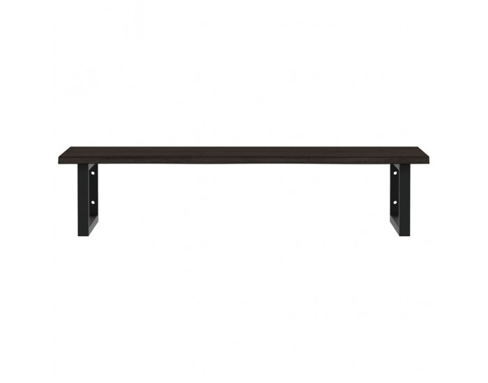 Sonata H Стенен рафт за мивка, стомана и масивно дърво дъб