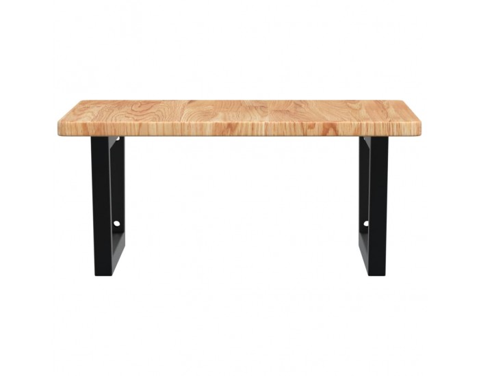 Sonata H Стенен рафт за мивка, стомана и масивно дърво дъб