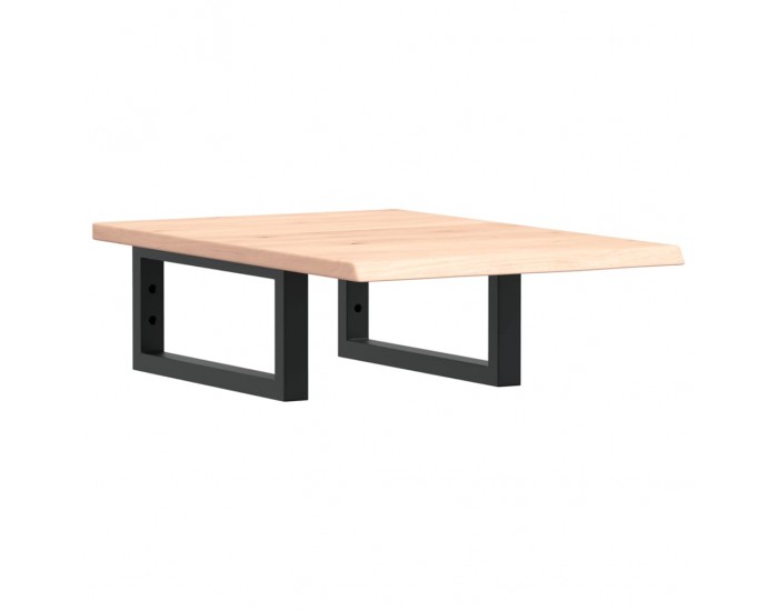 Sonata H Стенен рафт за мивка, стомана и масивно дърво дъб