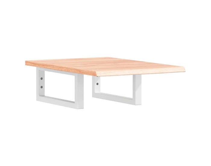 Sonata H Стенен рафт за мивка, стомана и масивно дърво дъб