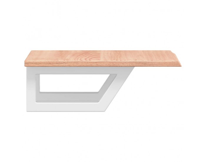 Sonata H Стенен рафт за мивка, стомана и масивно дърво дъб