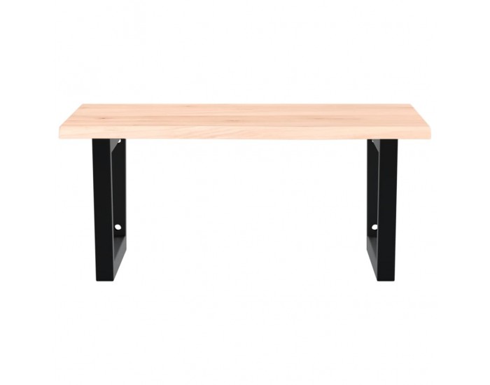 Sonata H Стенен рафт за мивка, стомана и масивно дърво дъб