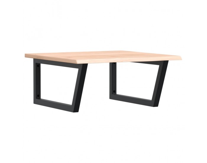 Sonata H Стенен рафт за мивка, стомана и масивно дърво дъб