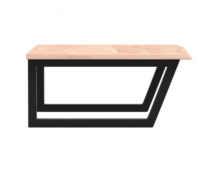 Sonata H Стенен рафт за мивка, стомана и масивно дърво дъб