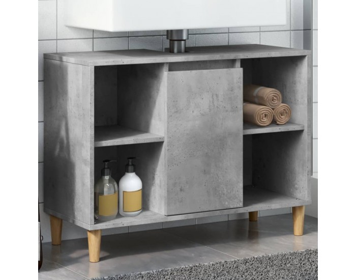 Sonata H Шкаф за баня, бетонно сив, 80x33x60 см, инженерно дърво