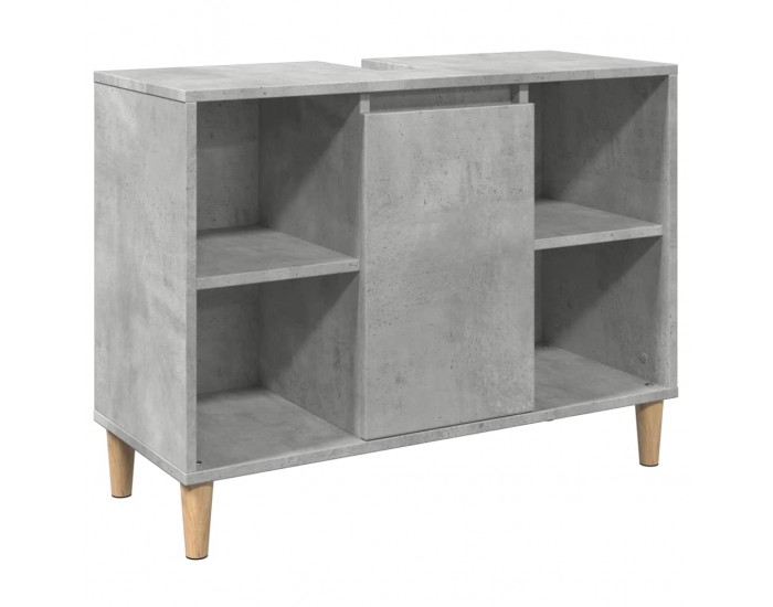 Sonata H Шкаф за баня, бетонно сив, 80x33x60 см, инженерно дърво