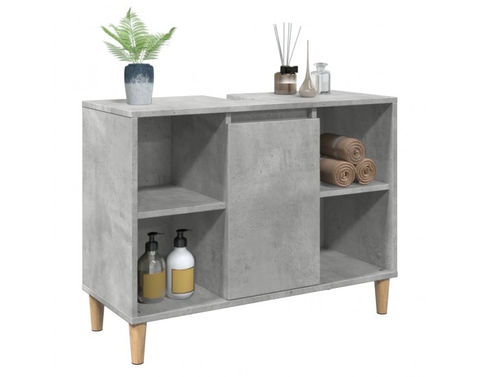 Sonata H Шкаф за баня, бетонно сив, 80x33x60 см, инженерно дърво