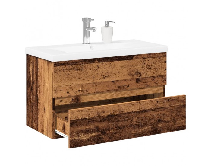 Sonata H шкаф за мивка с вграден басейн Старо дърво