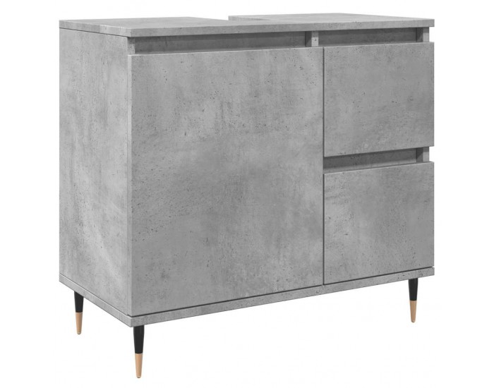 Sonata H Шкаф за баня, бетонно сив, 65x33x60 см, инженерно дърво