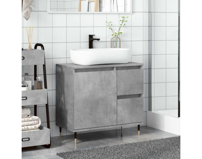 Sonata H Шкаф за баня, бетонно сив, 65x33x60 см, инженерно дърво