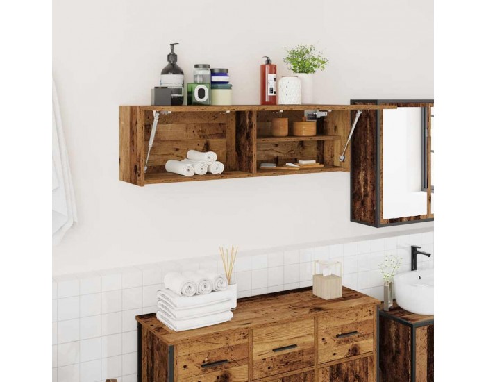 Sonata H Стенен шкаф за баня, старо дърво, 100x25x30 см, инженерно дърво