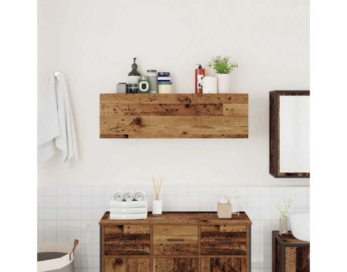 Sonata H Стенен шкаф за баня, старо дърво, 100x25x30 см, инженерно дърво