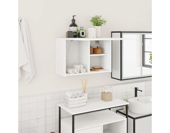 Sonata H Стенен шкаф за баня, бял, 60x25x40 см, инженерно дърво