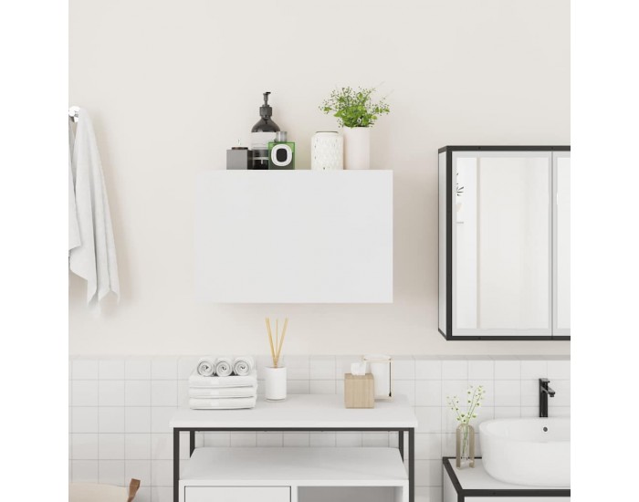 Sonata H Стенен шкаф за баня, бял, 60x25x40 см, инженерно дърво