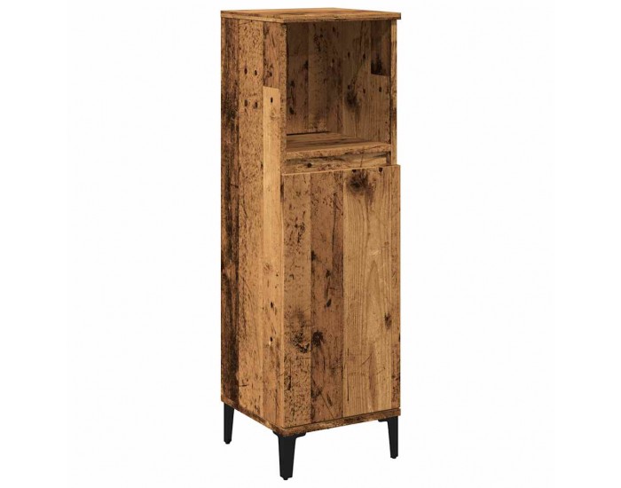 Sonata H Шкаф за баня, старо дърво, 30x30x100 см, инженерно дърво