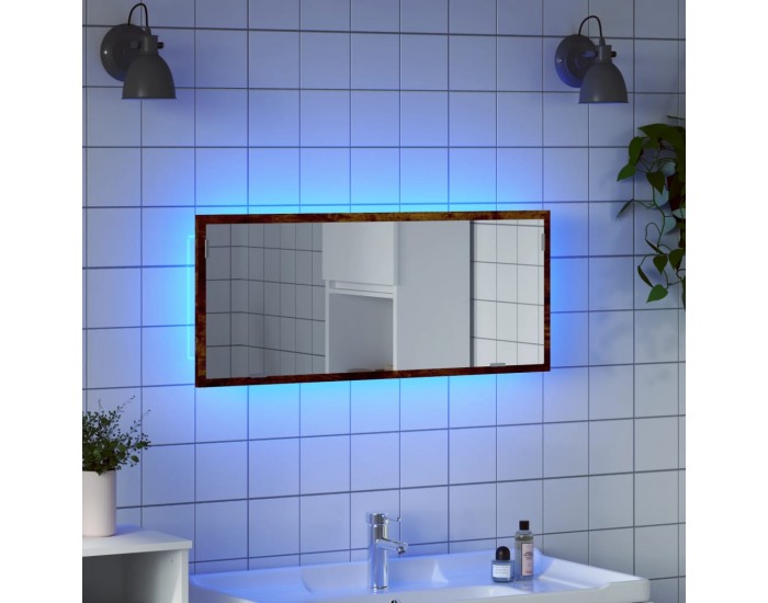 Sonata H LED огледало за баня опушен дъб 100x8,5x37 cm