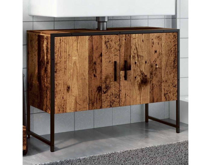 Sonata H Шкаф за мивка в банята Старо дърво 80x33x60 cm