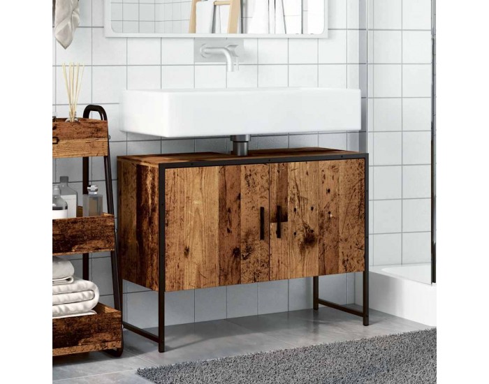 Sonata H Шкаф за мивка в банята Старо дърво 80x33x60 cm