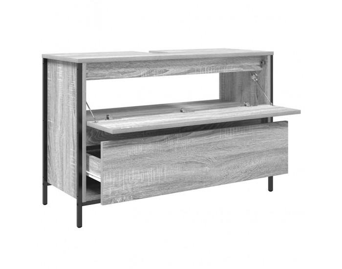 Sonata H Шкаф за баня с чекмеджета сив сонома 90x34,5x60 cm