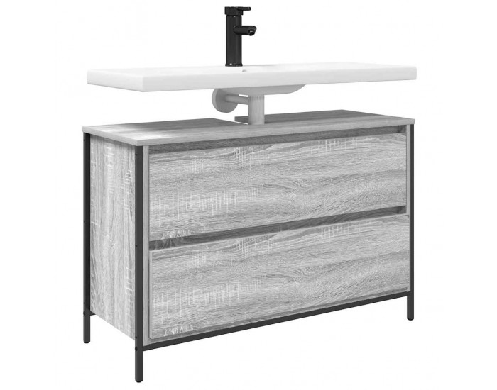 Sonata H Шкаф за баня с чекмеджета сив сонома 90x34,5x60 cm