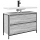 Sonata H Шкаф за баня с чекмеджета сив сонома 90x34,5x60 cm
