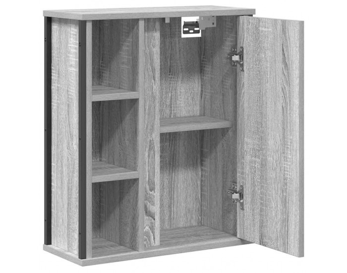 Sonata H Стенен шкаф за баня с огледало сив сонома 50x21x60 cm