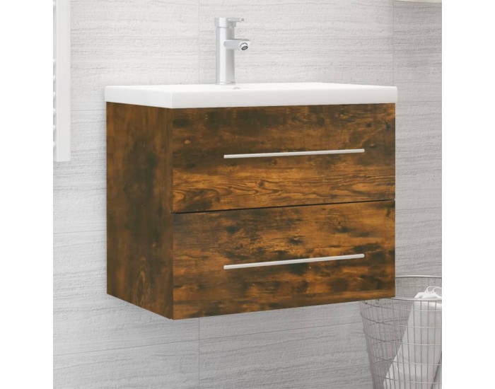 Sonata H Шкаф за мивка с вградена мивка, опушен дъб, инженерно дърво