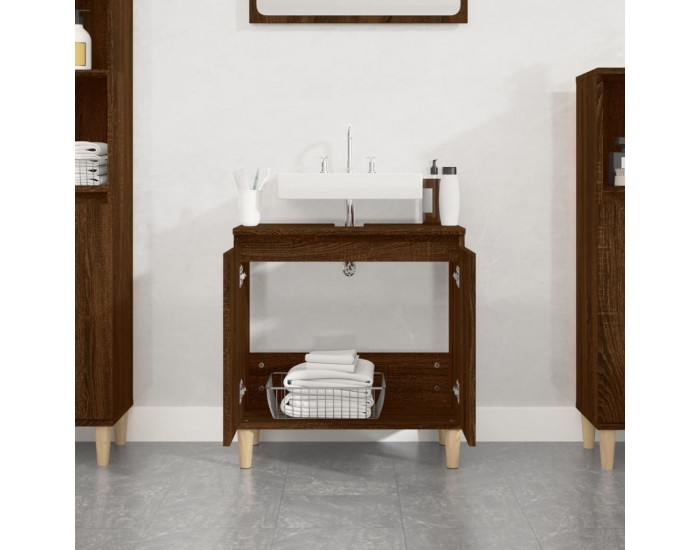 Sonata H Шкаф за мивка, кафяв дъб, 58x33x60 см, инженерно дърво