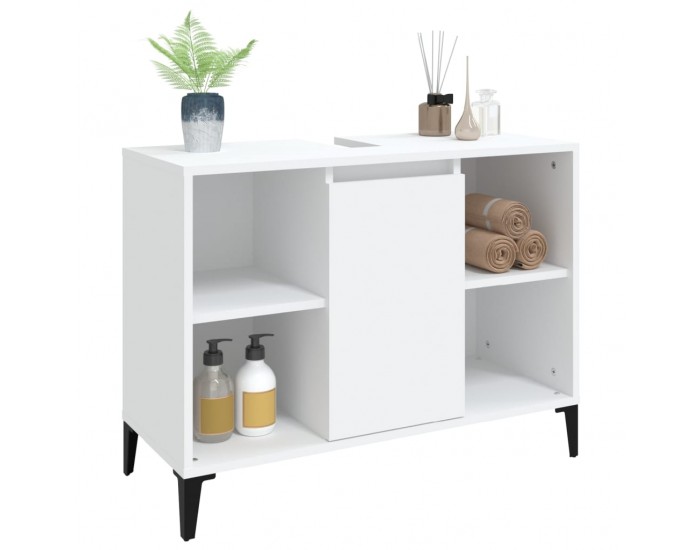 Sonata H Шкаф за мивка, бял, 80x33x60 см, инженерно дърво