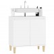 Sonata H Шкаф за мивка, бял, 58x33x60 см, инженерно дърво