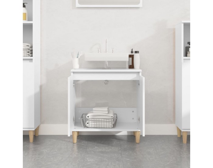 Sonata H Шкаф за мивка, бял, 58x33x60 см, инженерно дърво