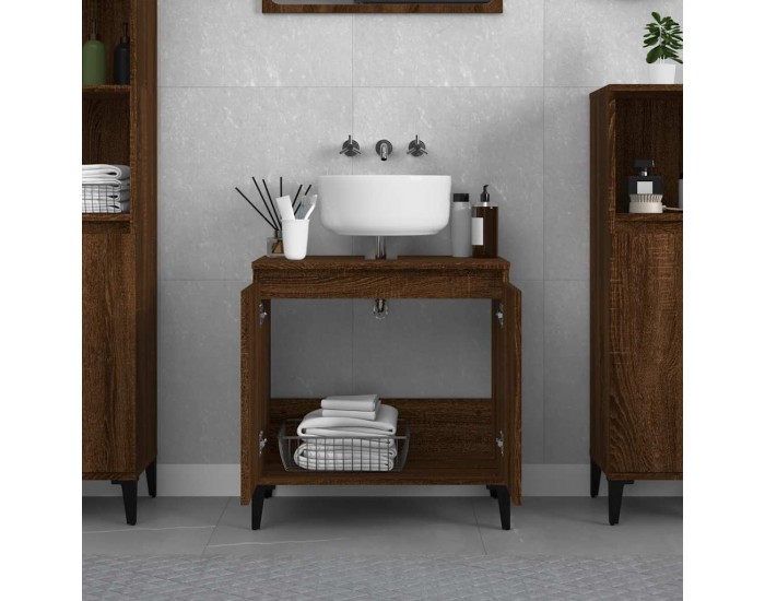 Sonata H Шкаф за мивка, кафяв дъб, 58x33x60 см, инженерно дърво