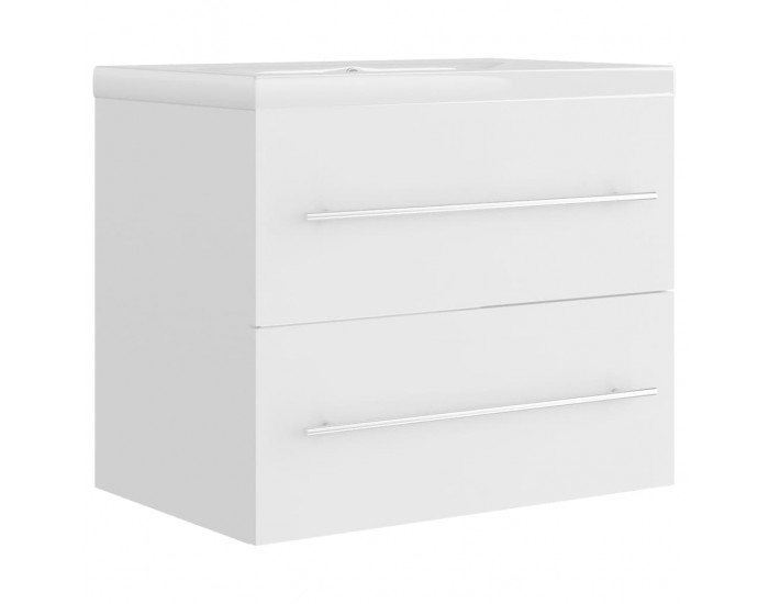 Sonata H Шкаф за мивка с вградена мивка, Бяло, инженерно дърво