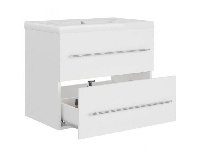 Sonata H Шкаф за мивка с вградена мивка, Бяло, инженерно дърво