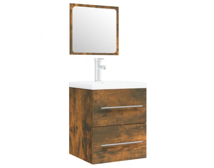 Sonata H Шкаф за мивка с вградена мивка, опушен дъб, инженерно дърво