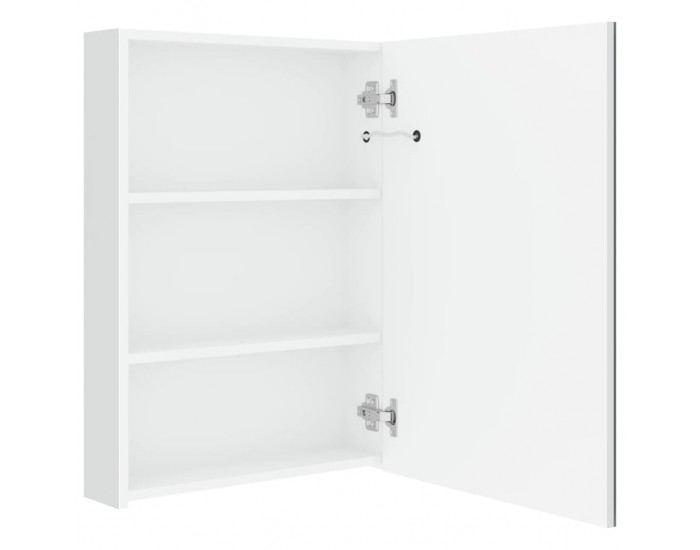 Sonata H LED шкаф с огледало за баня, сияйно бяло, 50x13x70 см