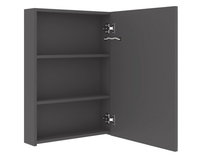 Sonata H LED шкаф с огледало за баня, сив, 50x13x70 см