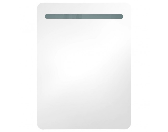 Sonata H LED шкаф с огледало за баня, черно, 60x11x80 см