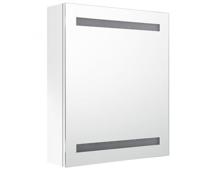 Sonata H LED шкаф с огледало за баня, сияйно бяло, 50x14x60 см