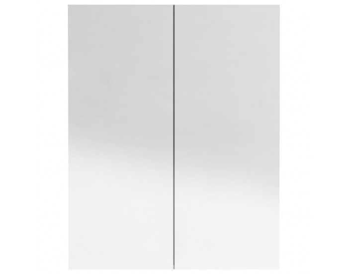 Sonata H Шкаф с огледало за баня, 60x15x75 см, МДФ, черен гланц