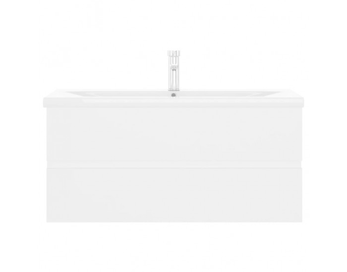 Sonata H Шкаф за мивка с вградено корито, бял, инженерно дърво