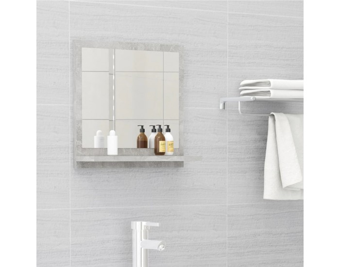 Sonata H Огледало за баня, бетонно сиво, 40x10,5x37 см, инженерно дърво