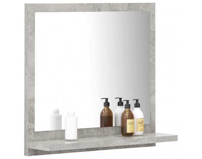 Sonata H Огледало за баня, бетонно сиво, 40x10,5x37 см, инженерно дърво